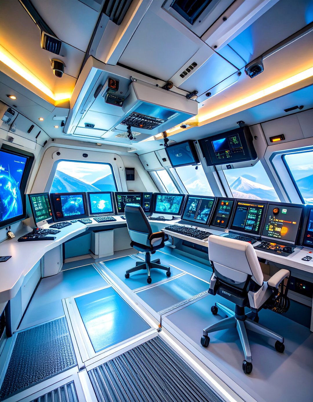 AT AT Walker Interior with Industrial Command Center - 25 Star Wars Man Cave Ideas