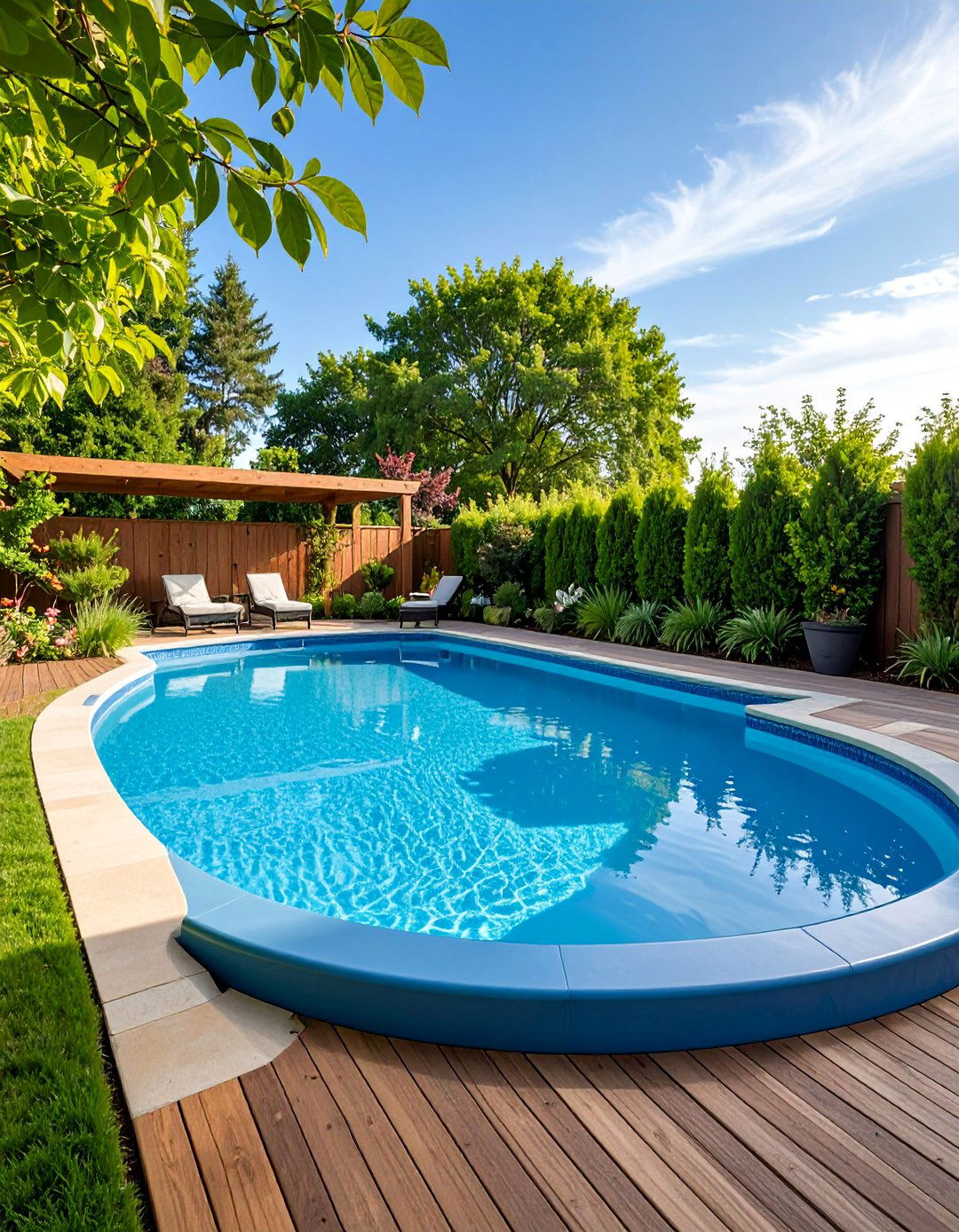 Above Ground Pool with Integrated Landscaping - 25 Small Pool Ideas