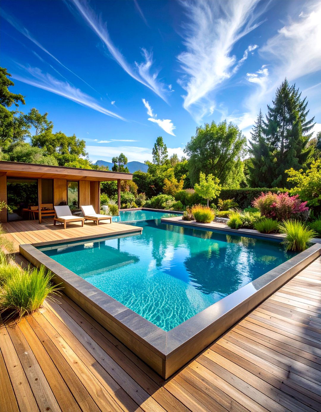 Above Ground Pool with Natural Swimming Pool System - 25 above ground pool ideas