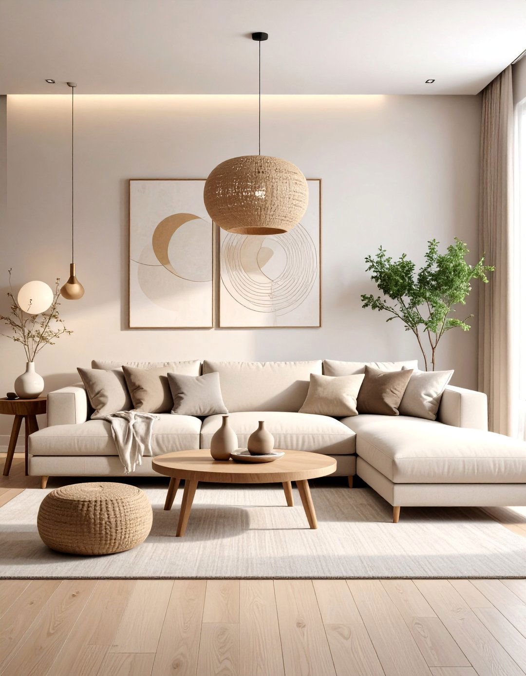 Abstract Art Gallery Living Space - 25 1950s Living Room Ideas