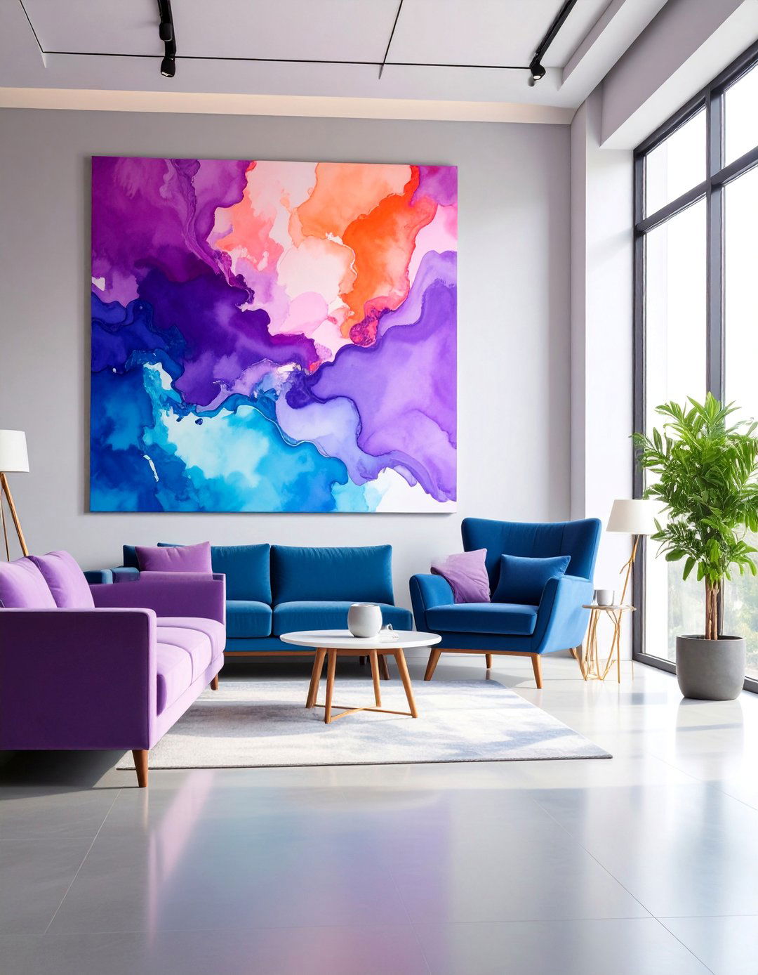 Abstract Watercolor Energy Burst - 25 Office Wallpaper Ideas
