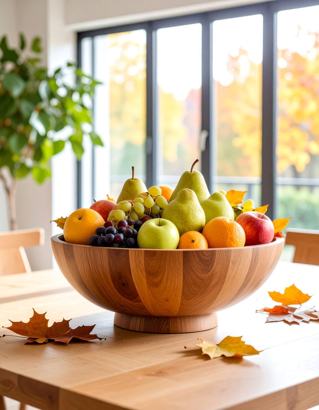 Abundant Fruit Harvest Bowl - 25 Thanksgiving Centerpiece Ideas