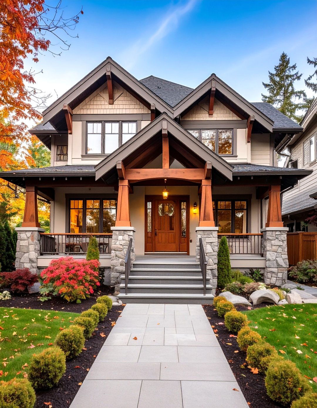 Accessible Beige Craftsman Bungalow Style - 25 Greige Paint Colors for Exteriors