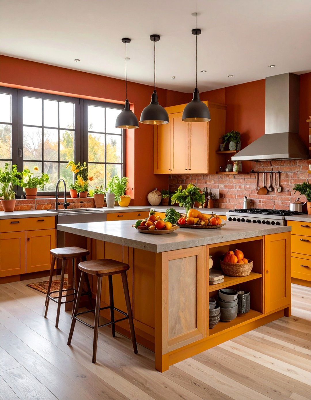 Acid Stained Concrete Countertops with Marbled Effects - 25 Concrete Countertop Ideas