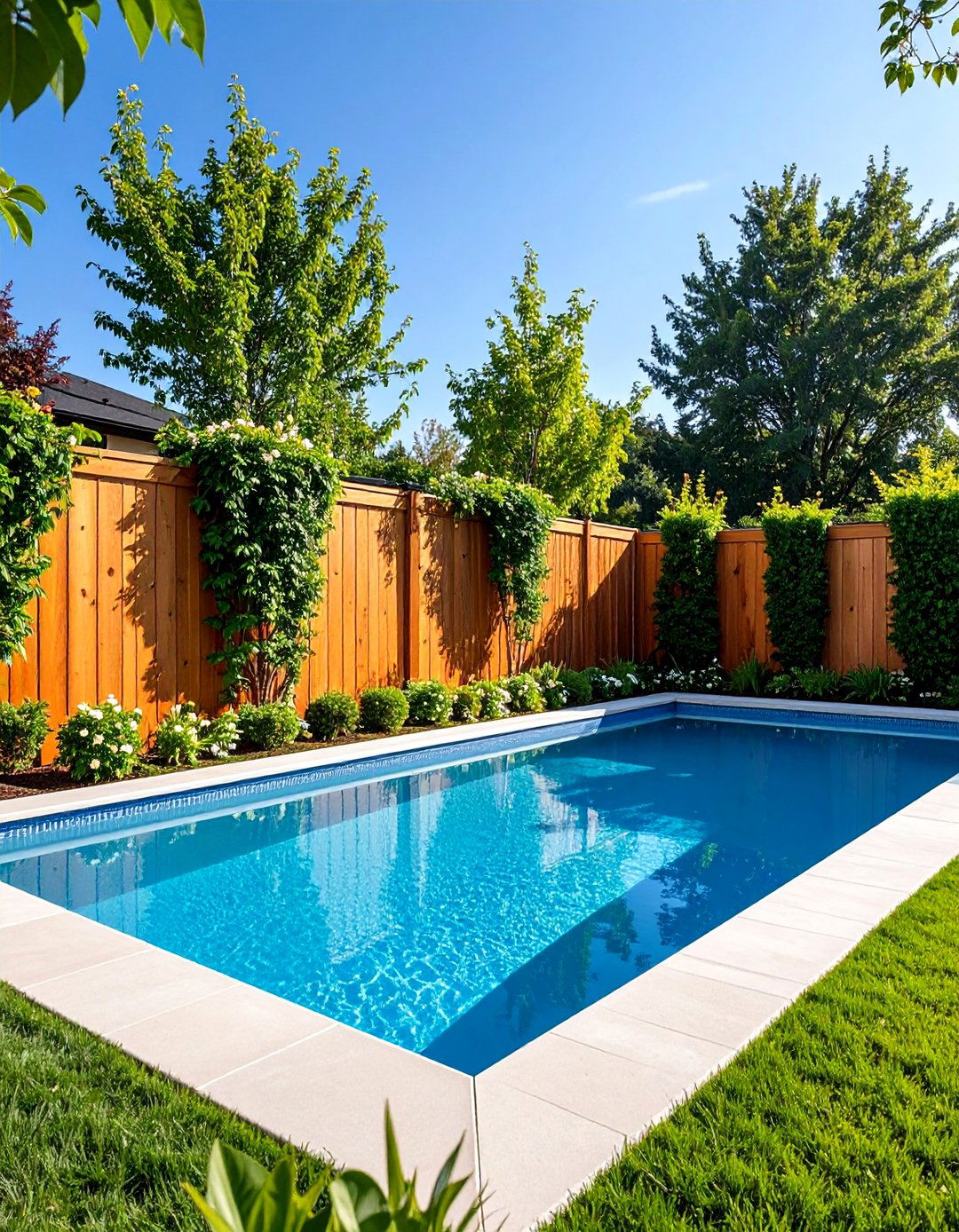 Acoustic Fence with Sound Absorbing Panels - 25 Pool Privacy Ideas