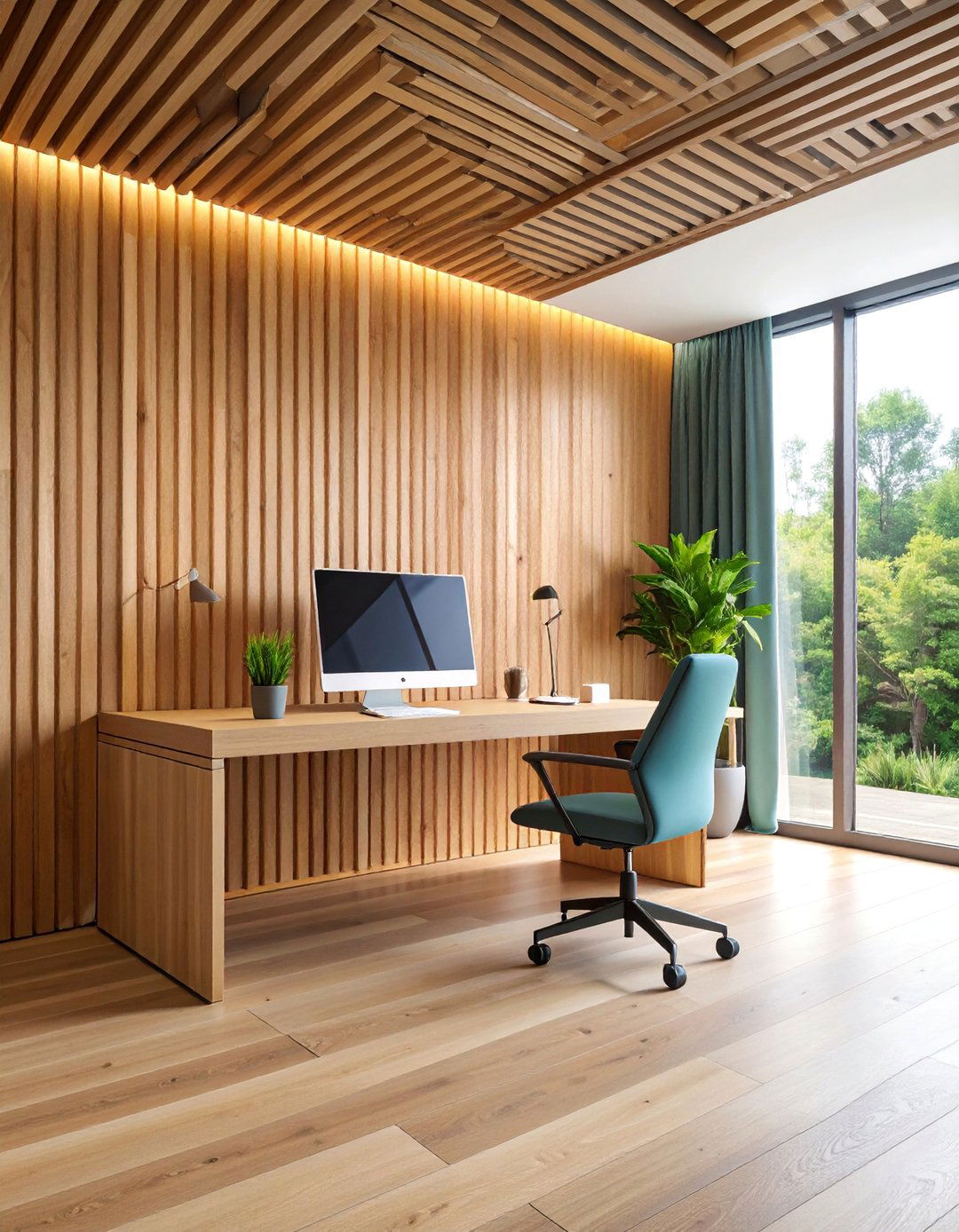 Acoustic Slat Wall Paneling Solution - 25 Half Wall Paneling Ideas
