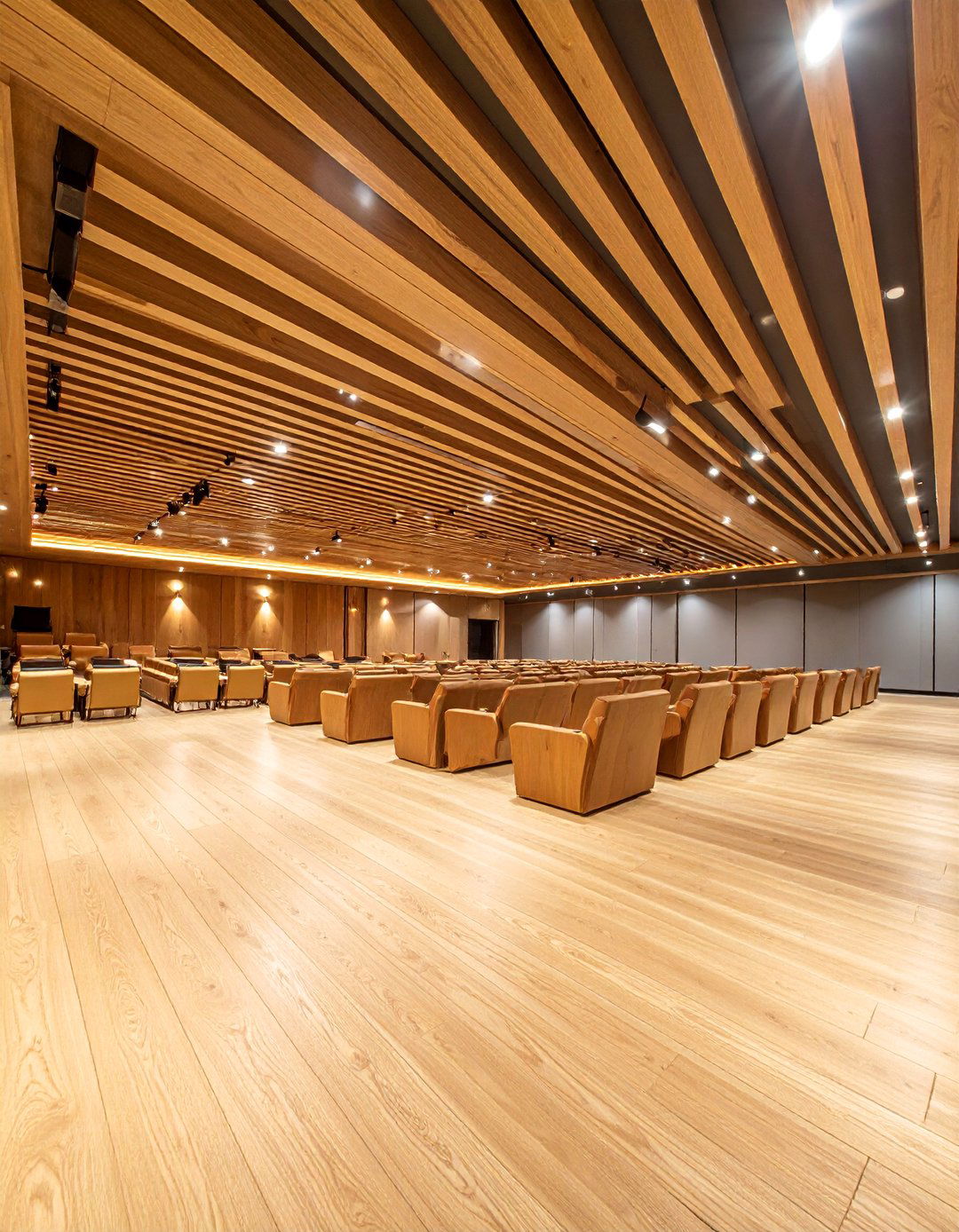 Acoustic Wood Slat Ceiling Panels - 25 Basement Drop Ceiling Ideas