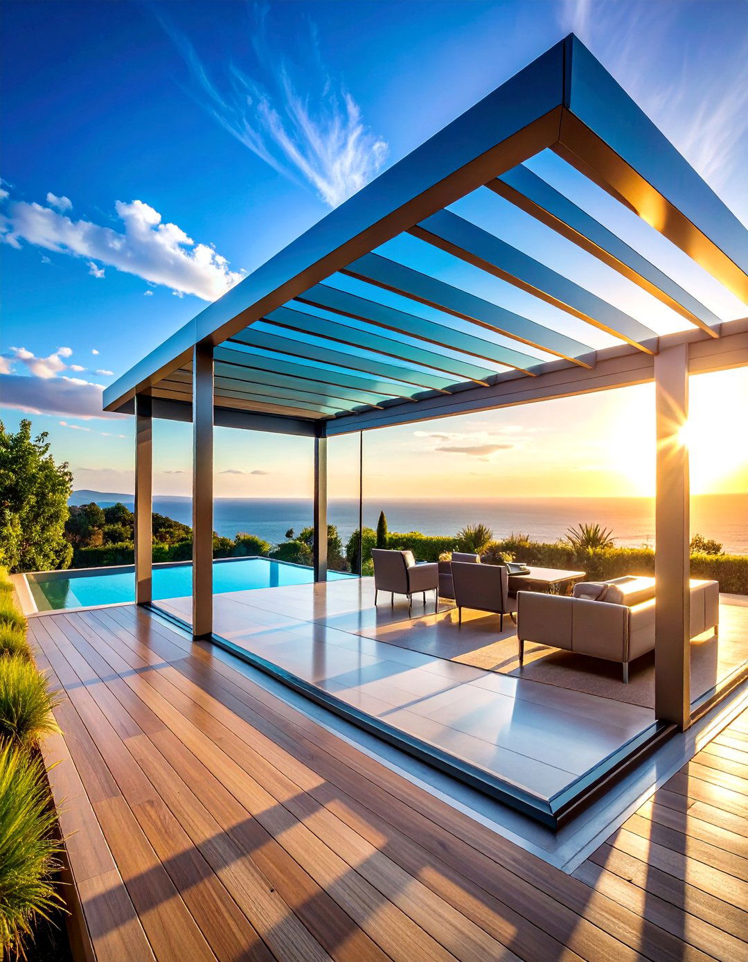 Acrylic Panel Contemporary Pergola Cover - 25 Pergola Cover Ideas