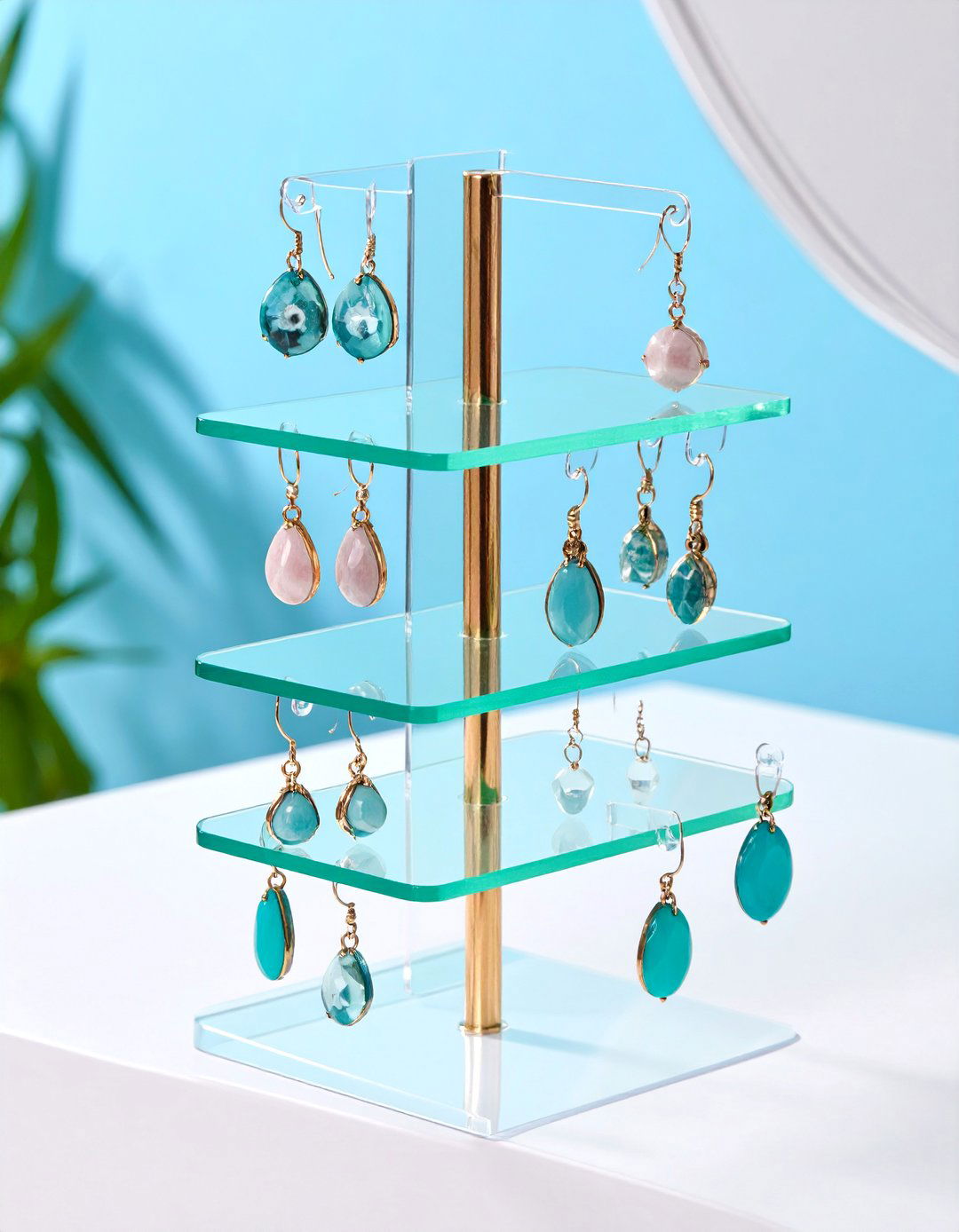 Acrylic Tiered Display Stand - 25 Earring Storage Ideas