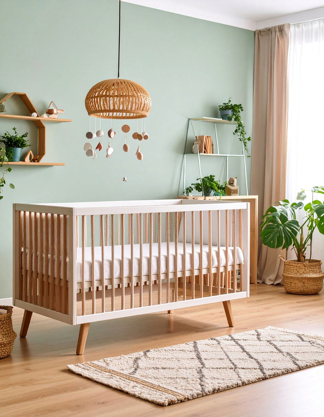 Acrylic and Wood Fusion Nursery Design - 25 Mid-century Modern Nursery Ideas