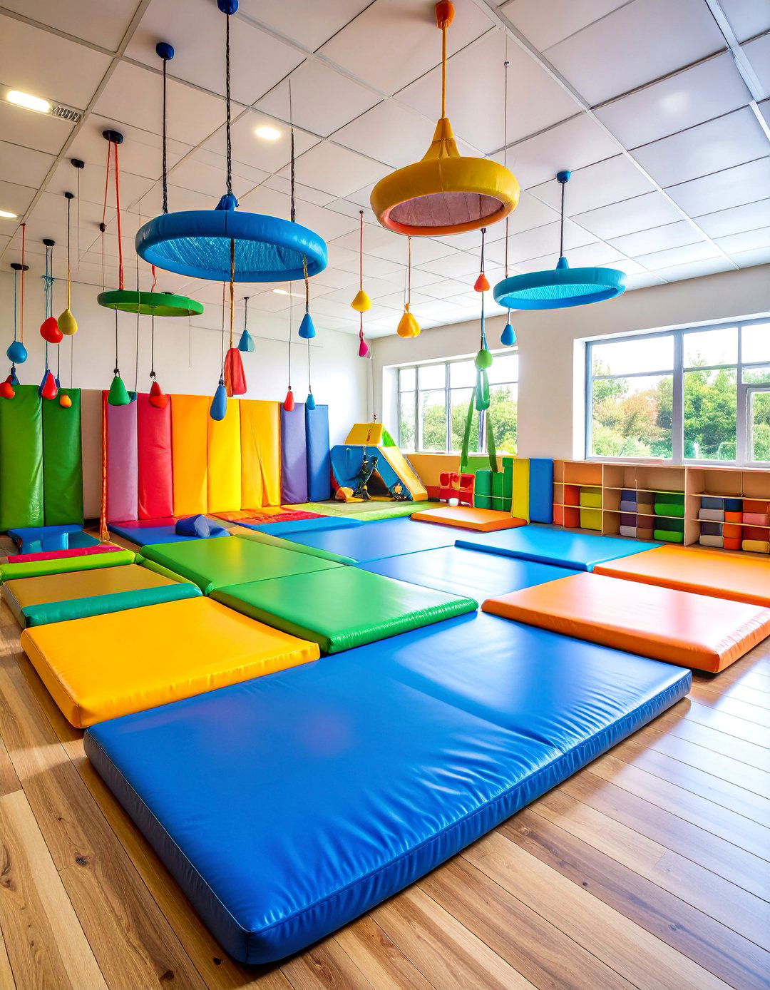 Active Sensory Room with Vestibular Movement Equipment - 25 Sensory Room Ideas