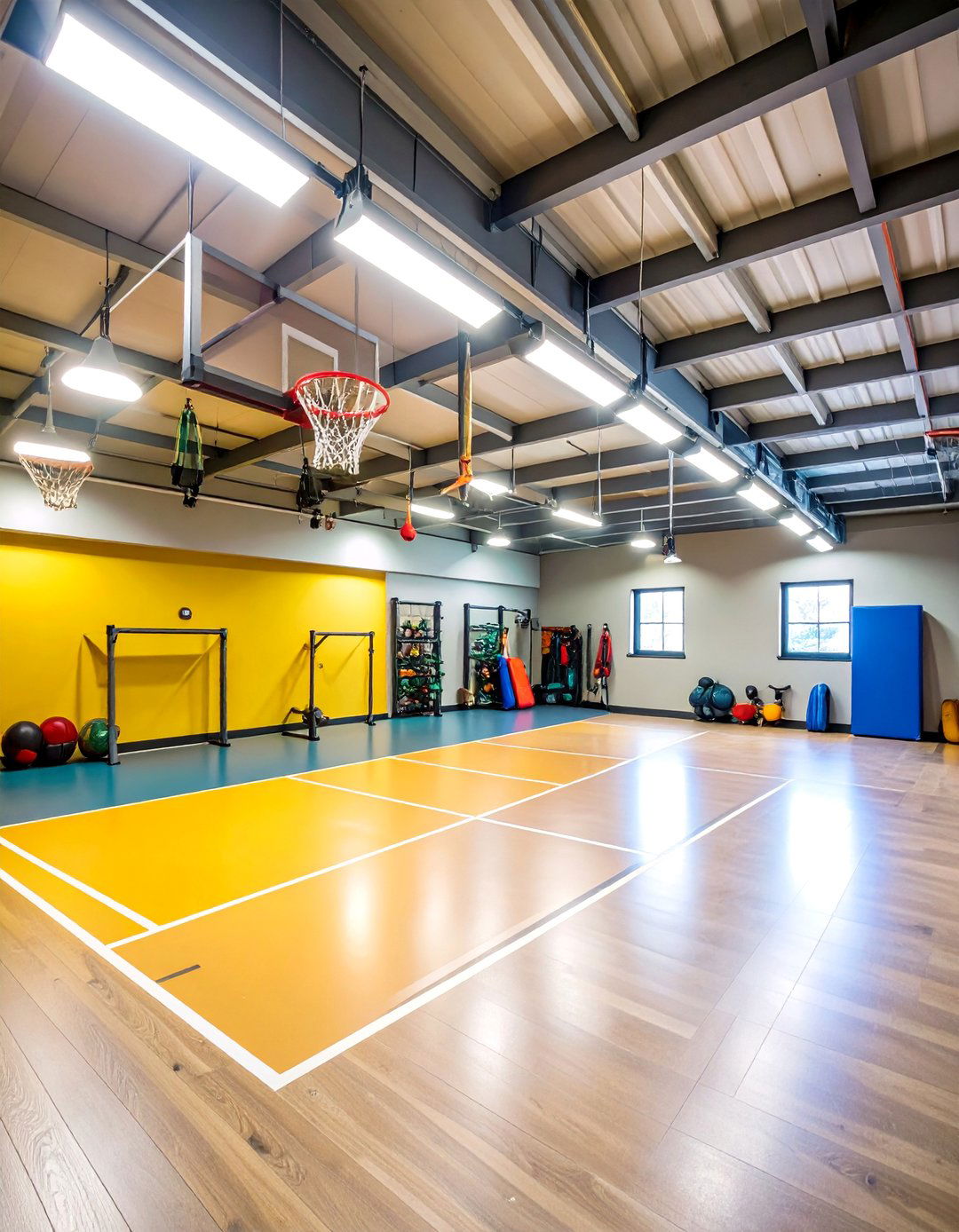 Active Sports Training Basement Gym - 25 Basement Playroom Ideas