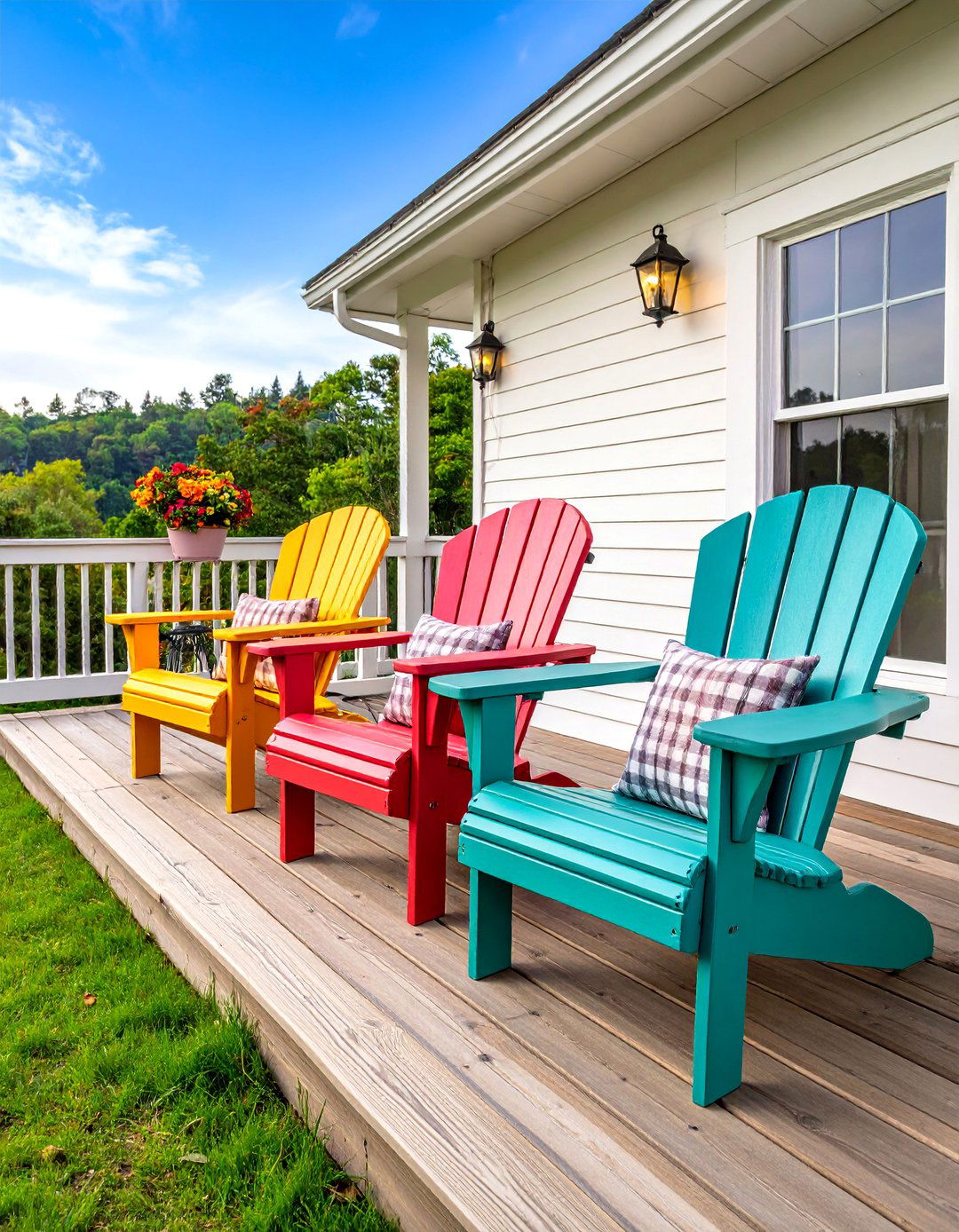 Adirondack Chair Classic Arrangement - 25 Deck Furniture Ideas