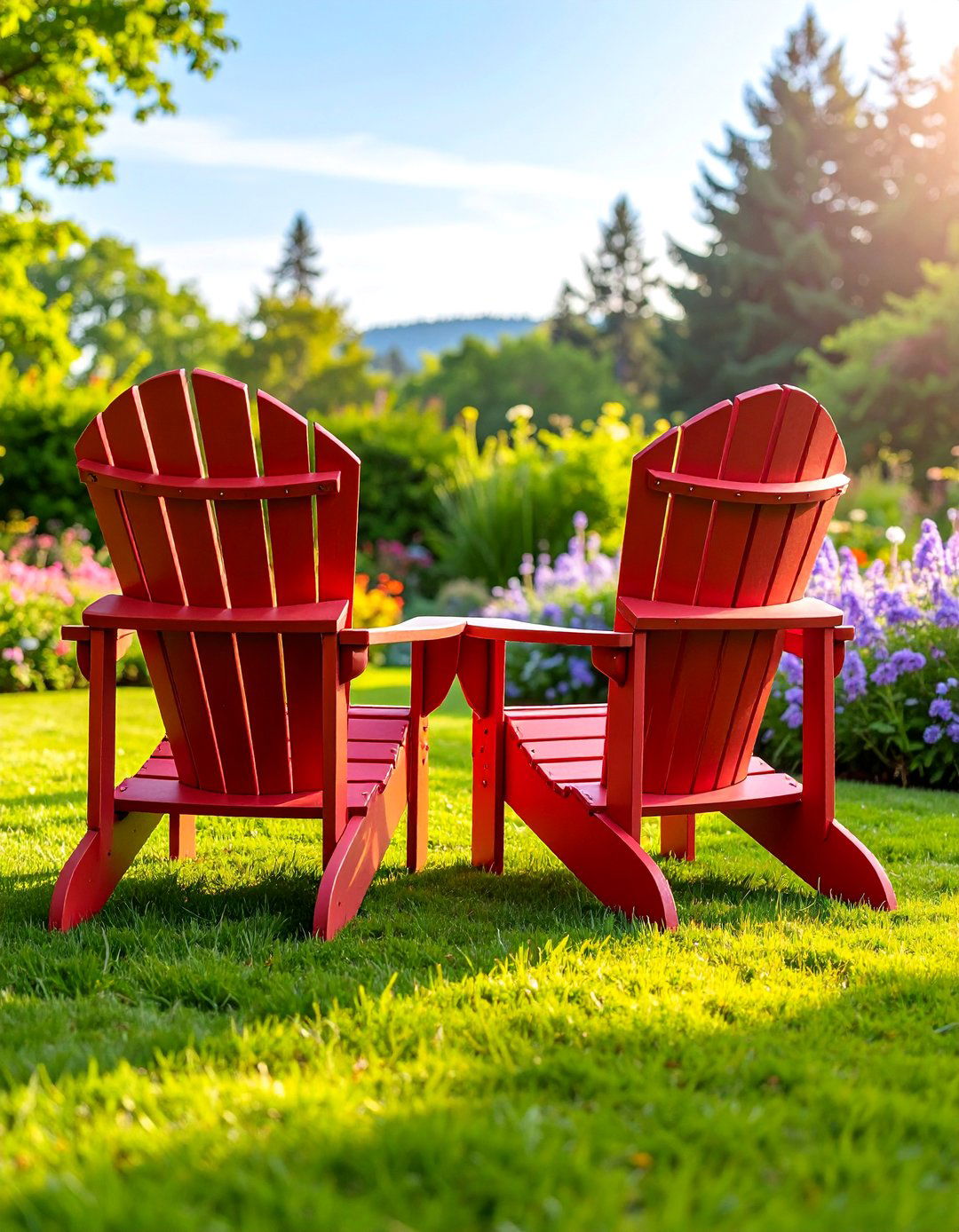 Adirondack Garden Seating with Classic American Style - 25 Garden Seating Ideas