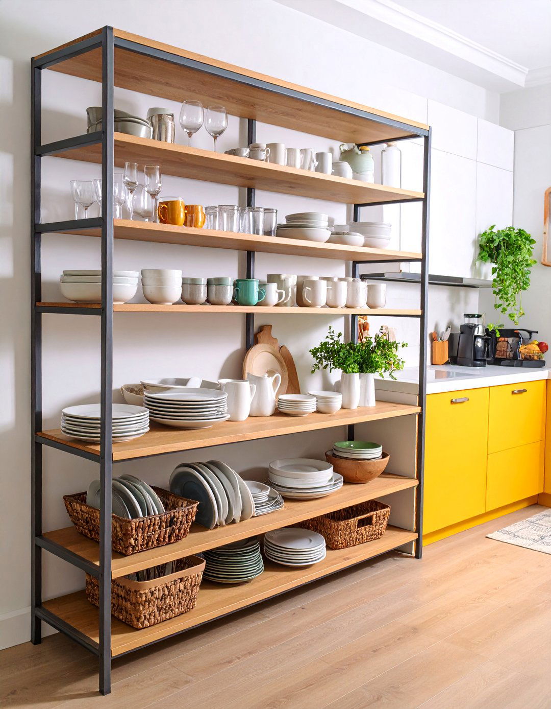 Adjustable Shelf Riser System for Upper Cabinets - 25 Kitchen Cabinet Organization Ideas