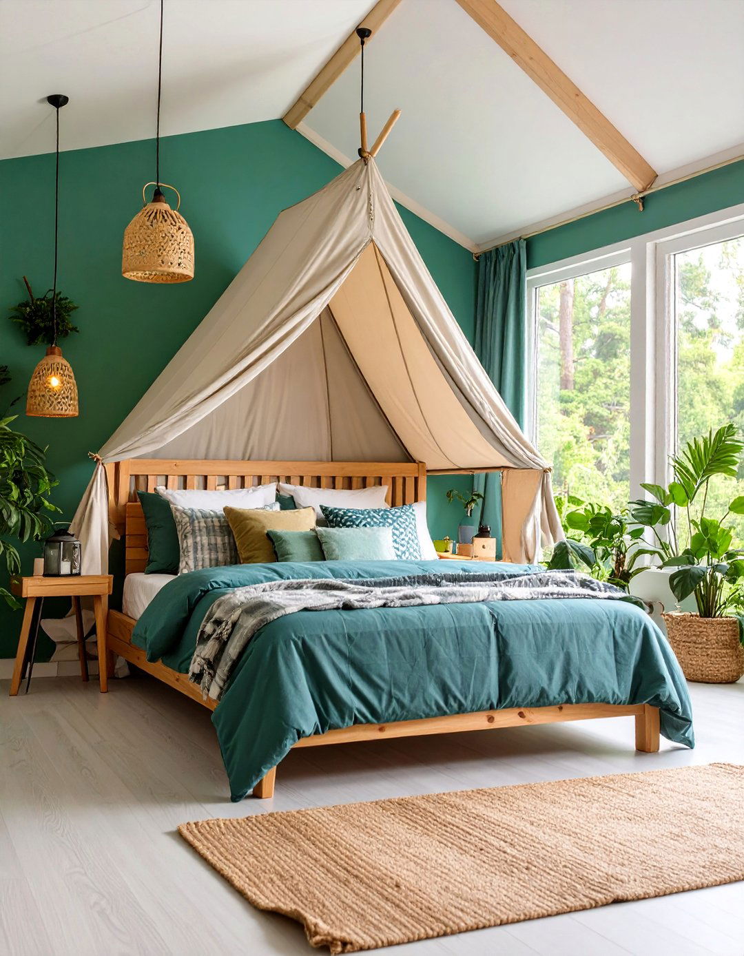 Adventure Forest Bedroom with Camping Elements - 25 Forest Themed Bedroom Ideas