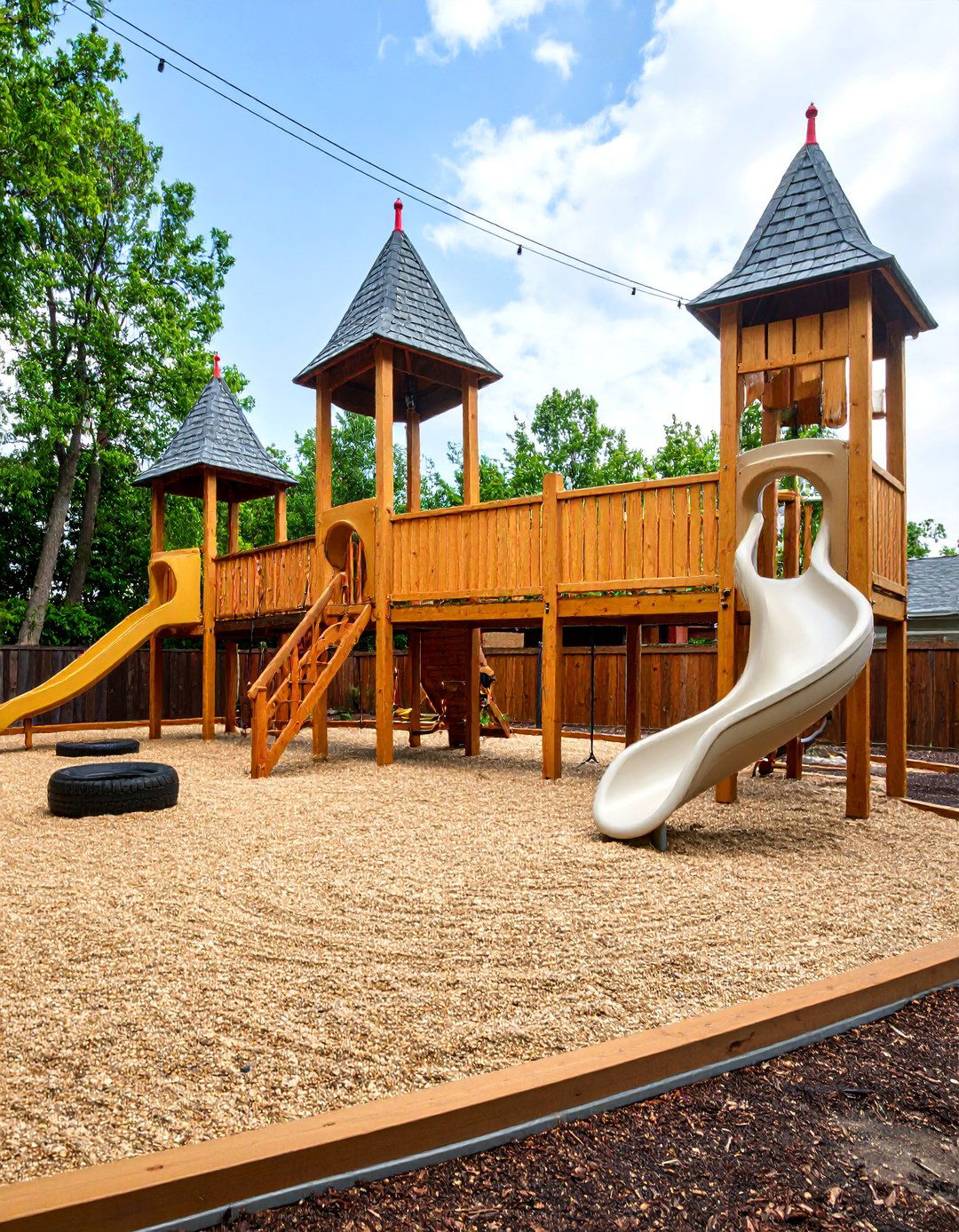 Adventure Fort Backyard Playground with Climbing Wall - 25 Backyard Playground Ideas