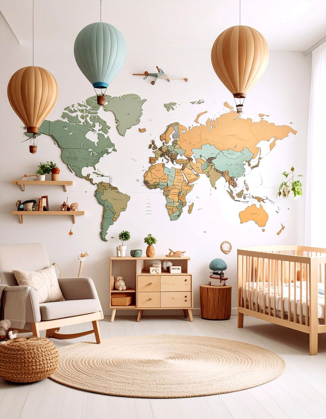 Adventure Map World Theme - 25 Nursery Wall Decor Ideas