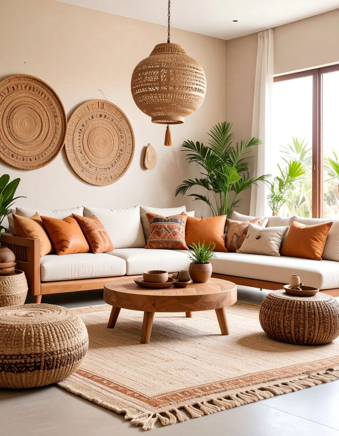 African Safari Earth Tone Style - 25 Earthy Living Room Decor Ideas