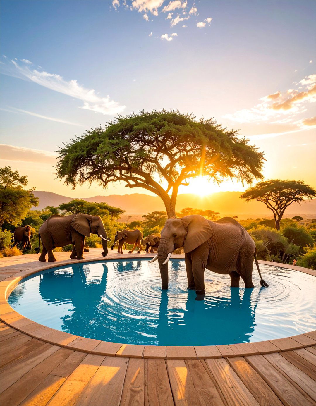 African Safari Pool Mural - 25 Pool Murals
