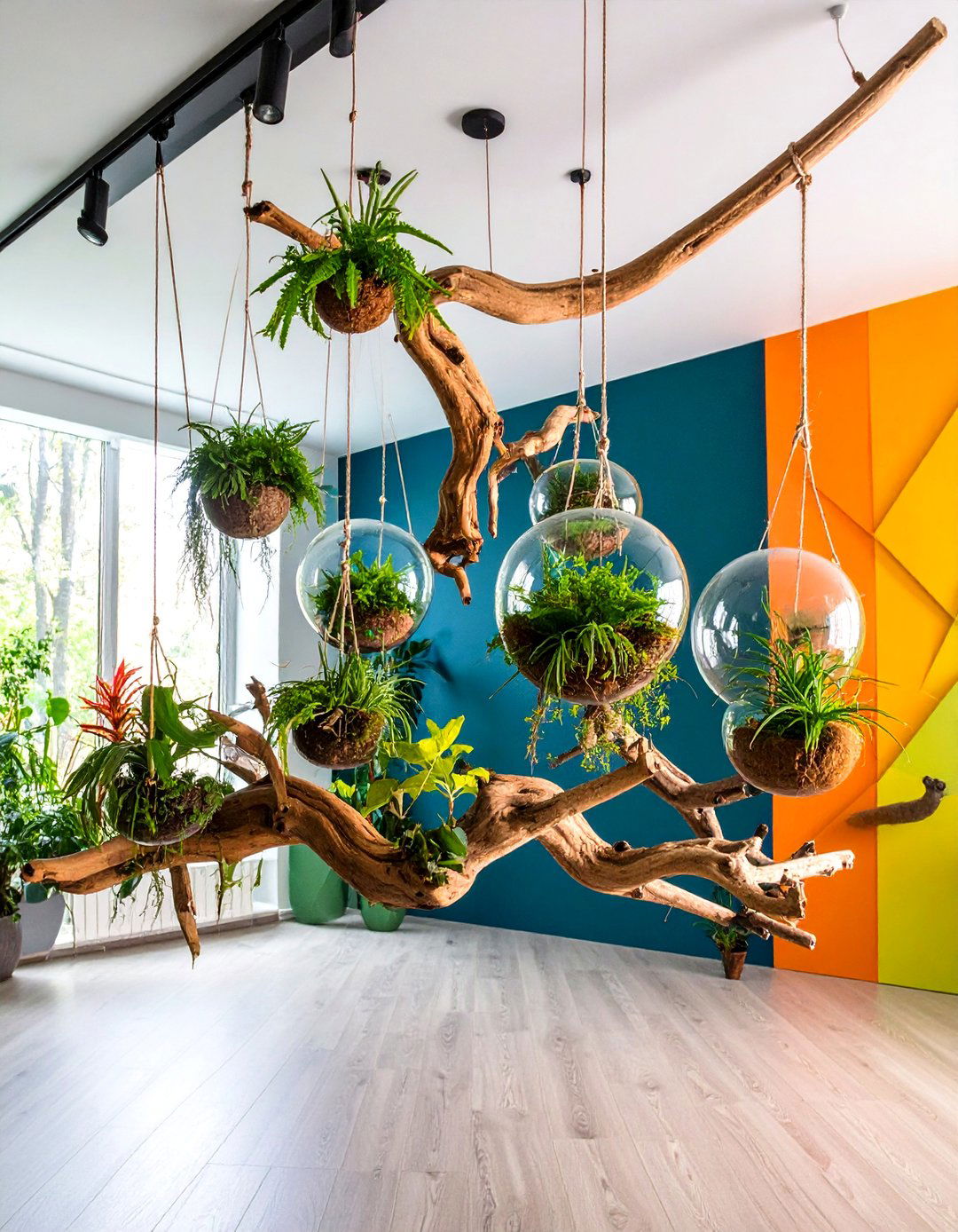 Air Plant Artistic Installation - 25 Ways Decorating With Plants