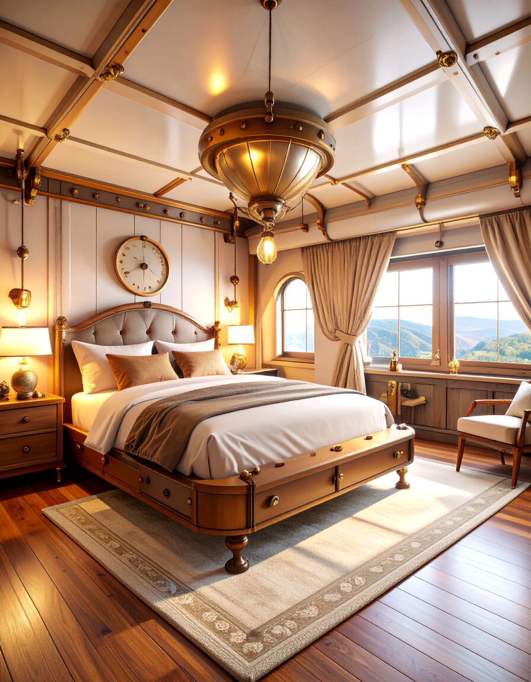 Airship Engine Room Bedroom - 25 Steampunk Bedroom Ideas
