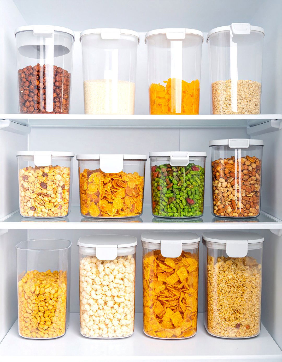 Airtight Cereal and Snack Dispensers - 25 Fridge Organization Ideas