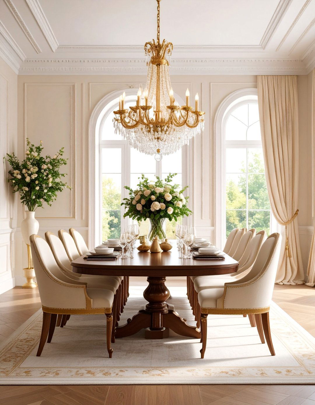 Alabaster Dining Room with Traditional Elegance - 25 Off-white Paint Colors for Room