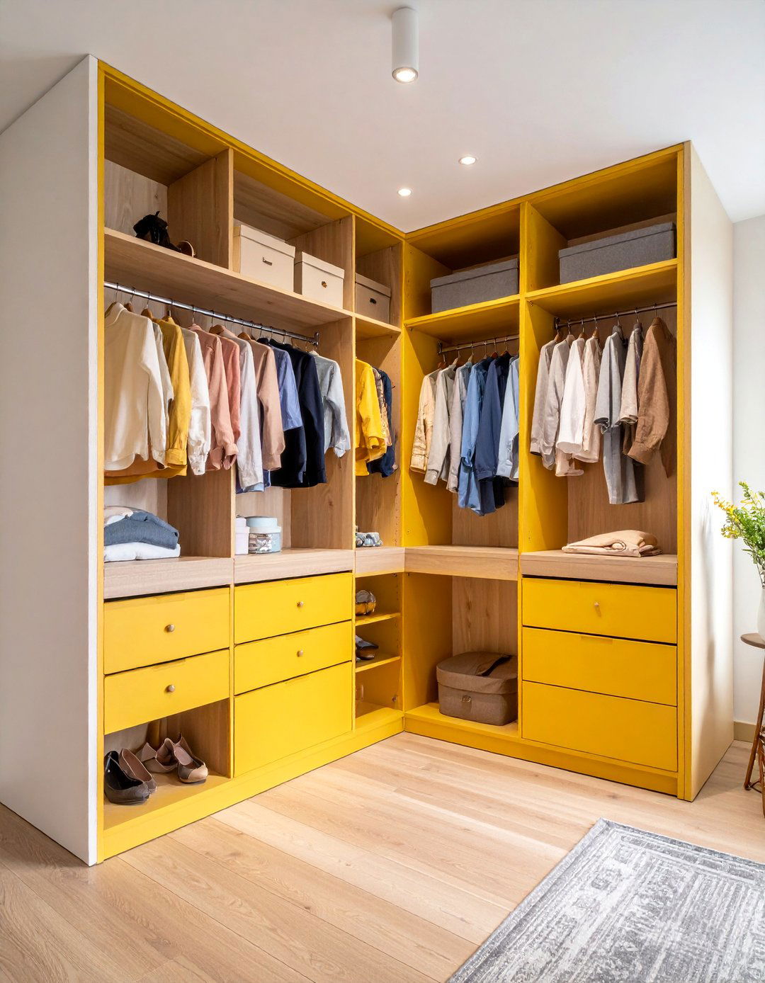 Alcove Wardrobe with Integrated Desk Area - 25 Built-in Wardrobes Ideas