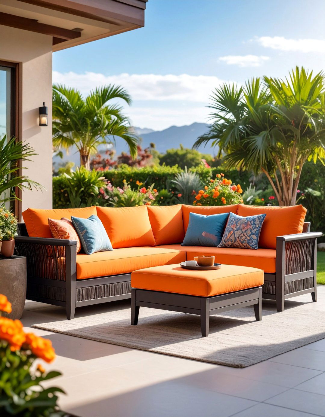 All Weather Outdoor Loveseat with Console - 25 Patio Furniture Ideas