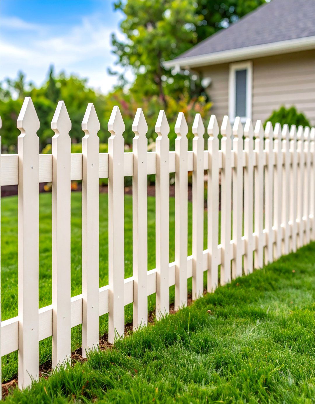 Almond Vinyl Fence for Neutral Sophistication - 25 Vinyl Fence Colors