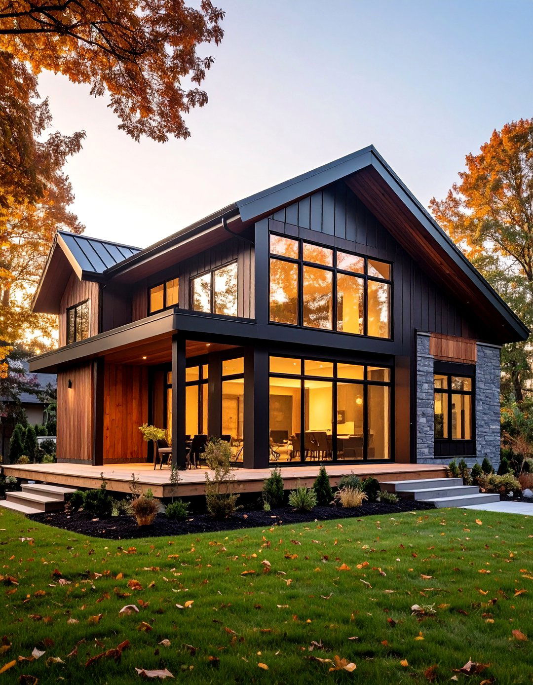 Aluminum Siding with Wood Grain Finish - 25 Exterior House Siding Ideas