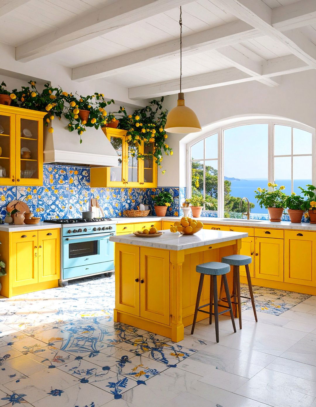 Amalfi Coast Kitchen with Lemon Grove Inspiration - 25 Italian Kitchen Design Ideas