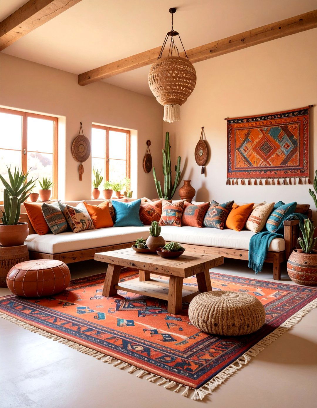 American Southwest with Adobe Warmth - 25 Vintage Living Room Ideas