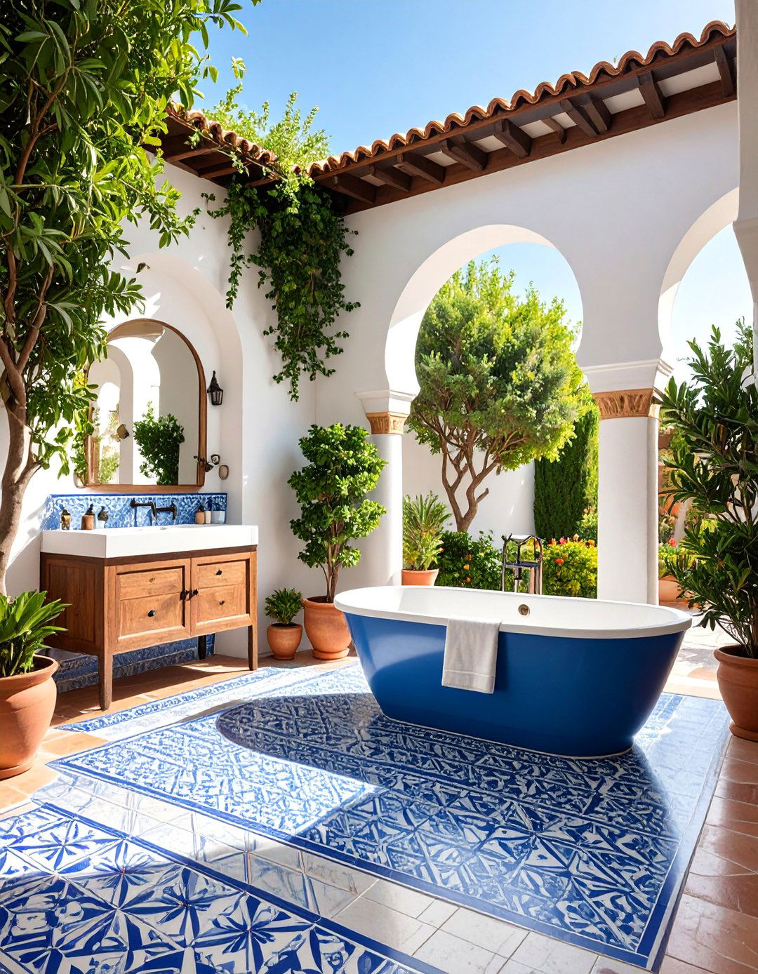 Andalusian Courtyard Spanish Style Bathroom - 25 Spanish Style Bathroom Ideas