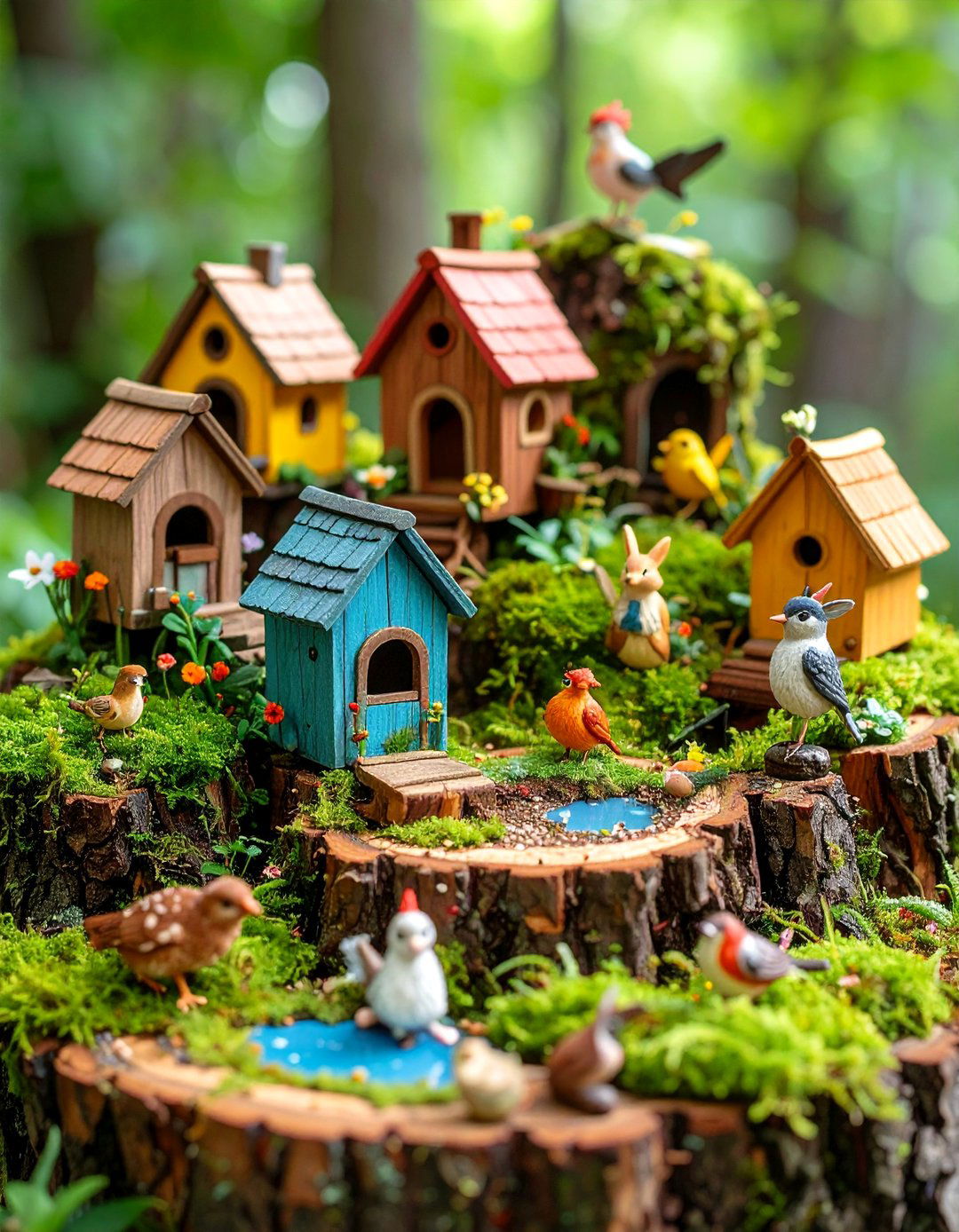 Animal Sanctuary Tree Stump Garden - 25 Tree Stump Fairy Garden Ideas