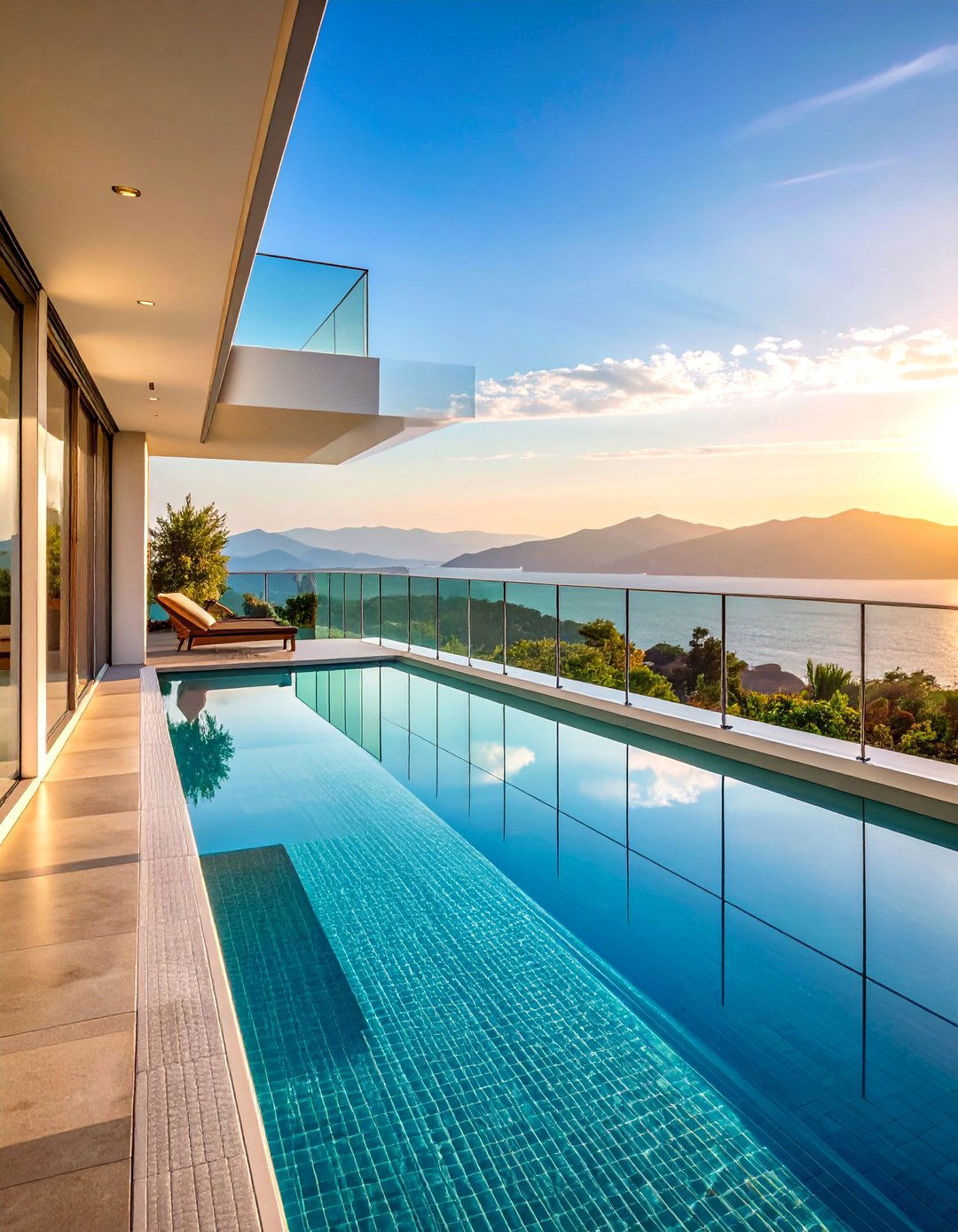 Anti Slip Textured Glass Balcony Flooring - 25 Glass Balcony Design Ideas