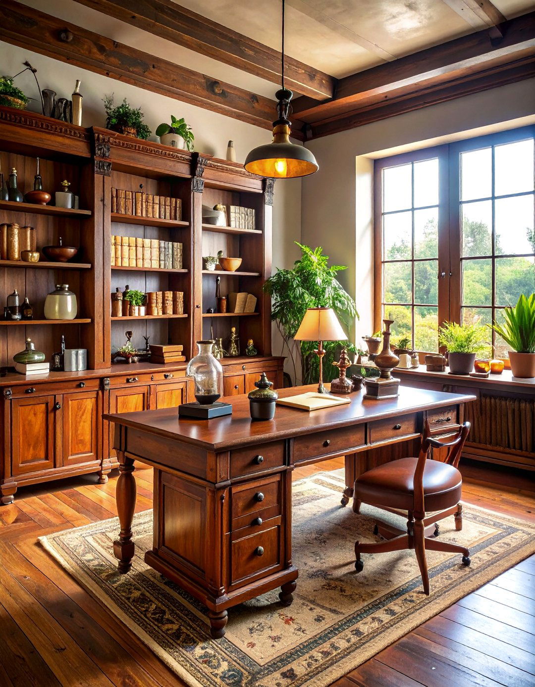 Antique Apothecary Home Office - 25 Vintage Decor Ideas