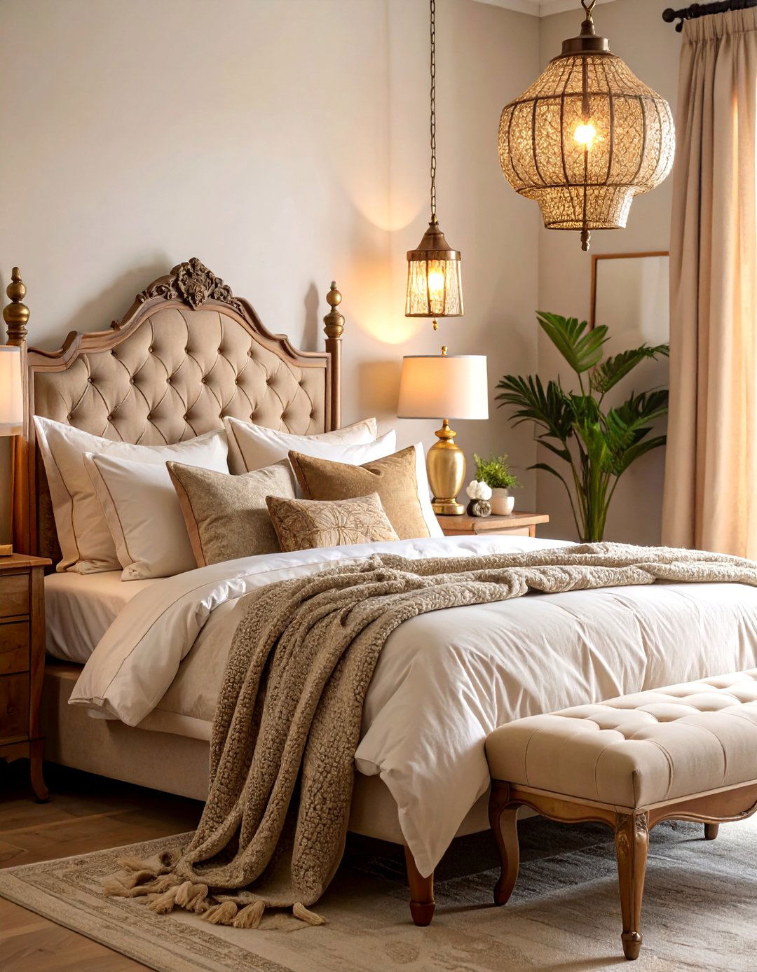 Antique Brass and Vintage Elements - 25 Blair Waldorf Bedroom