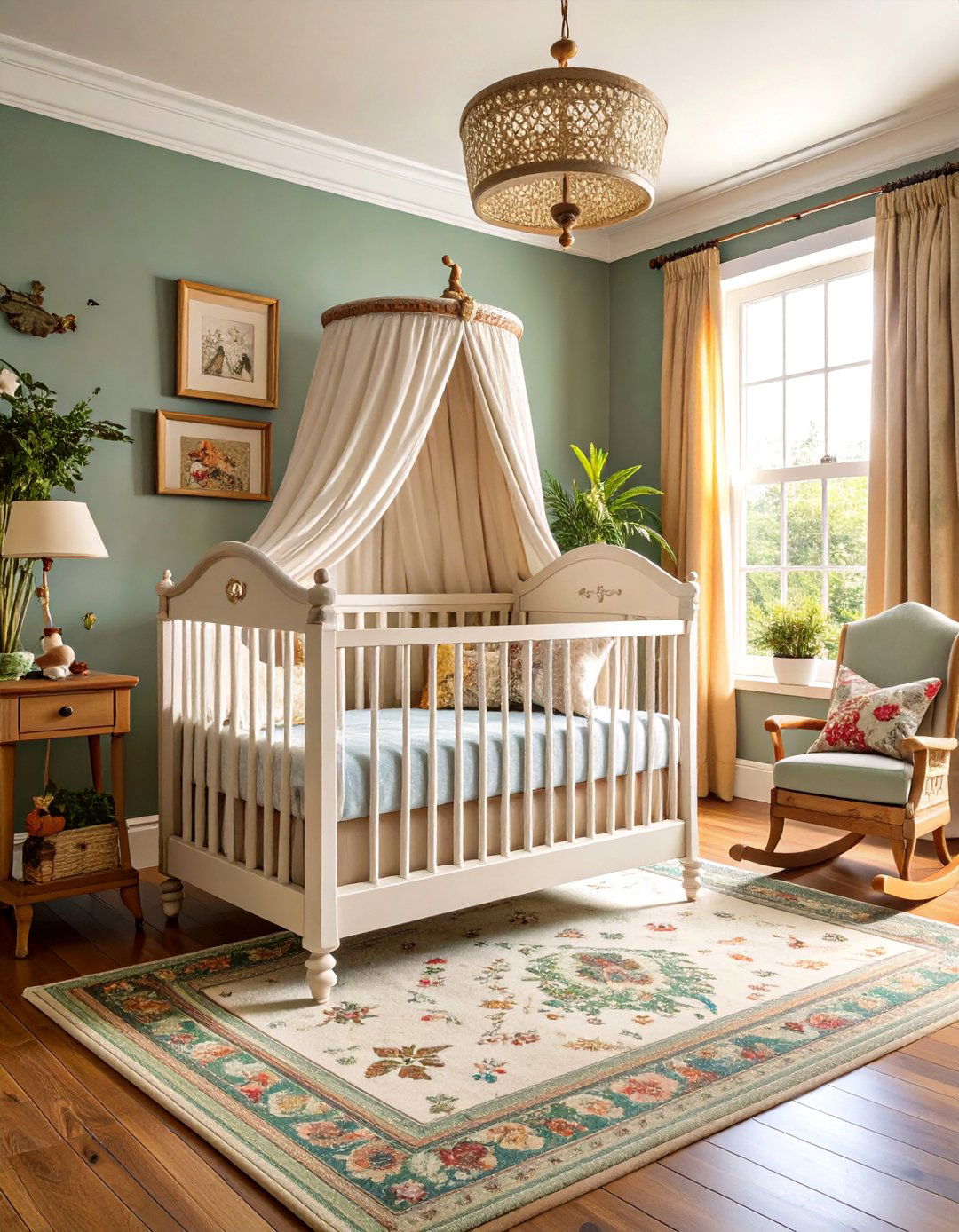 Antique Crib Centerpiece Nursery - 25 Rustic Nursery Ideas