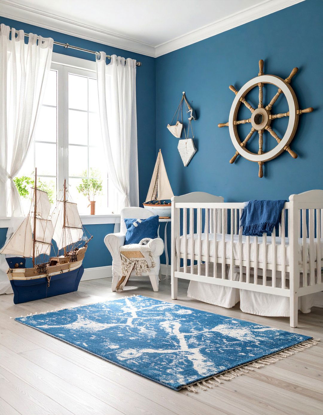 Antique Maritime Nursery with Nautical Elements - 25 Vintage Nursery Ideas