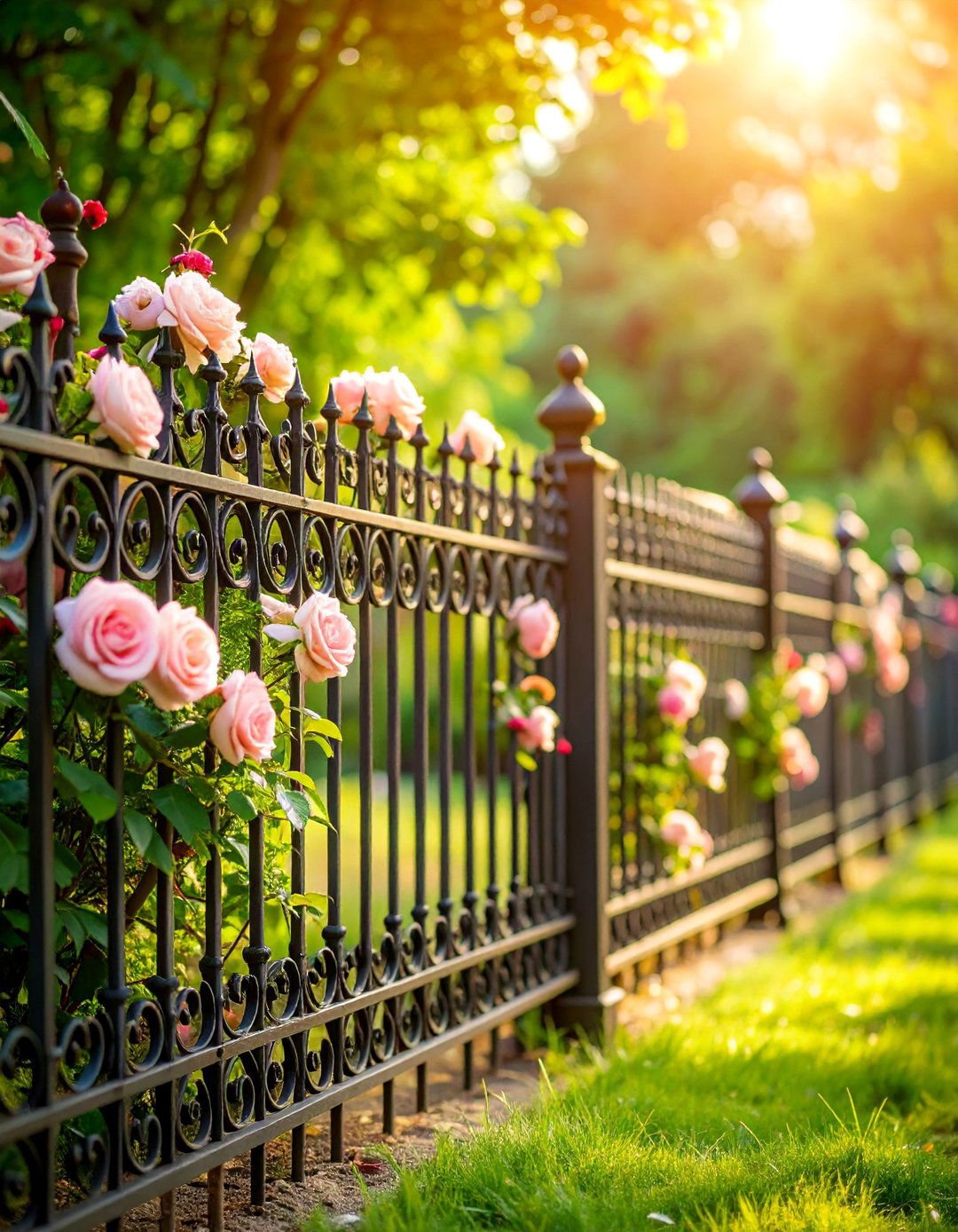 Antique Metal Fencing Borders - 25 Recycled Garden Edging Ideas