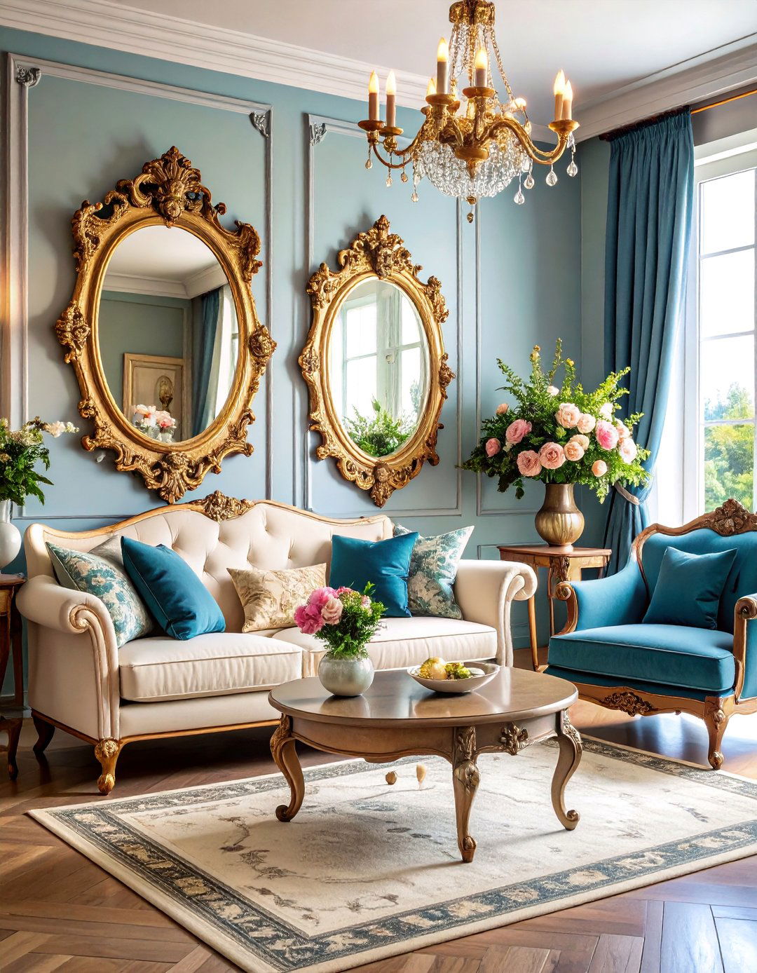 Antique Mirror Collection French Country Living Room - 25 French Country Living Room Ideas