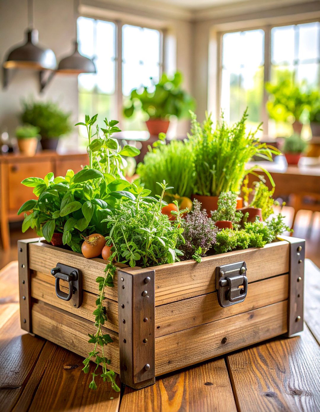 Antique Toolbox Planter - 25 Dining Table Centerpiece Ideas