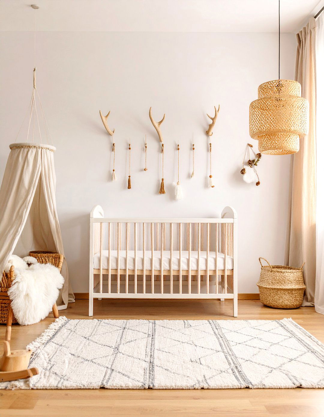 Antler Wall Decor Nursery - 25 Rustic Nursery Ideas