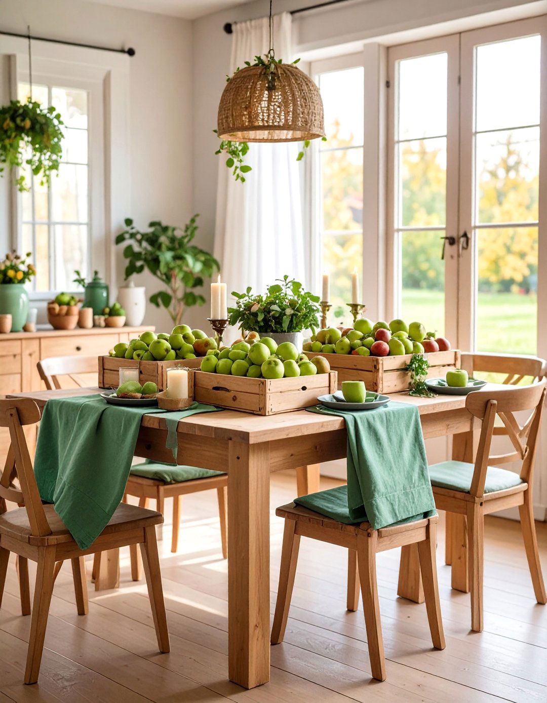 Apple Orchard Harvest Display - 25 Fall Table Decor Ideas
