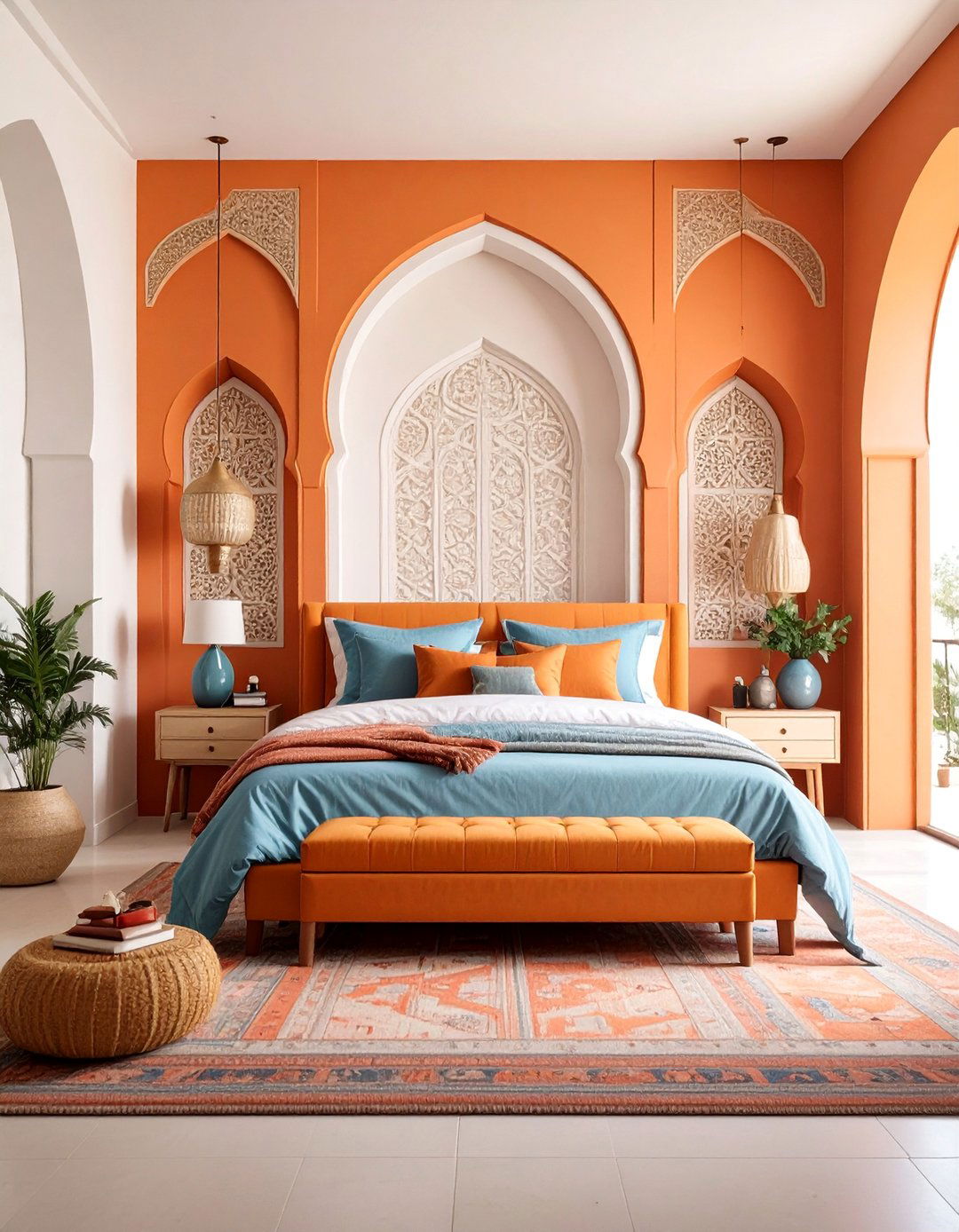 Arched Architectural Moroccan Bedroom - 25 Moroccan Themed Bedroom Ideas