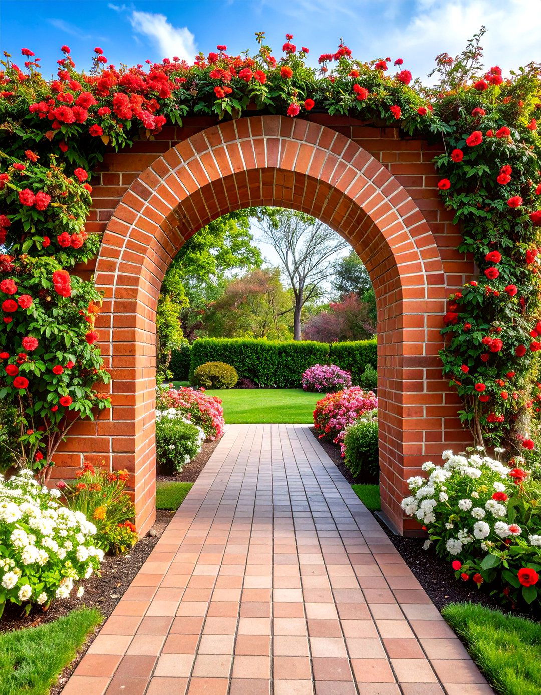 Arched Brick Border Design - 25 Brick Edging Ideas