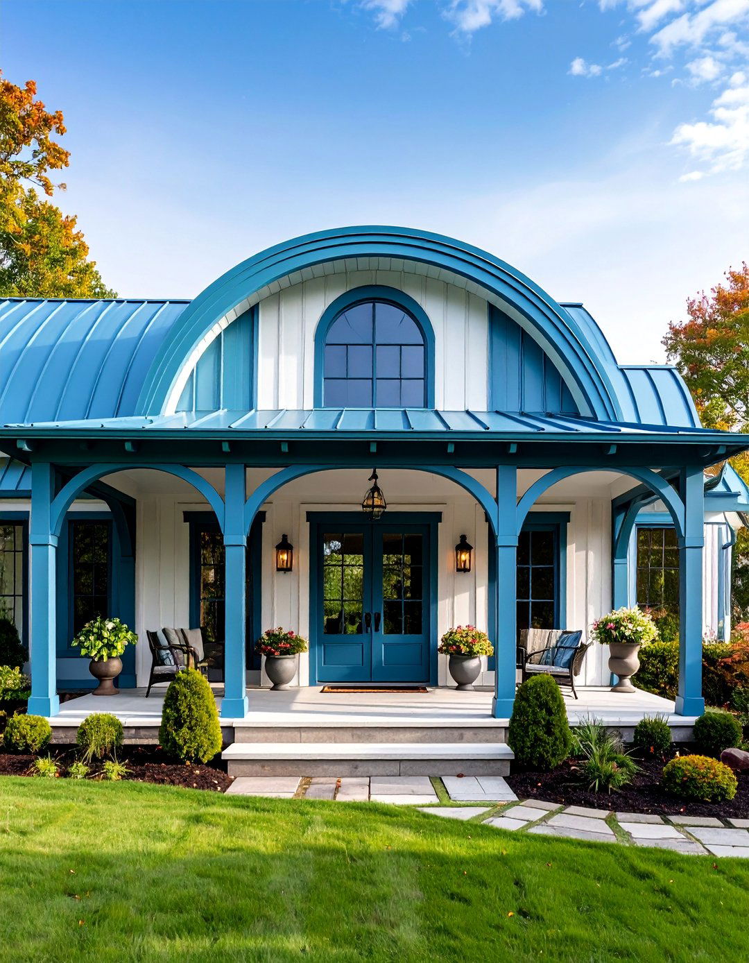 Arched Metal Porch Roof Design - 25 Metal Roof Porch Design Ideas