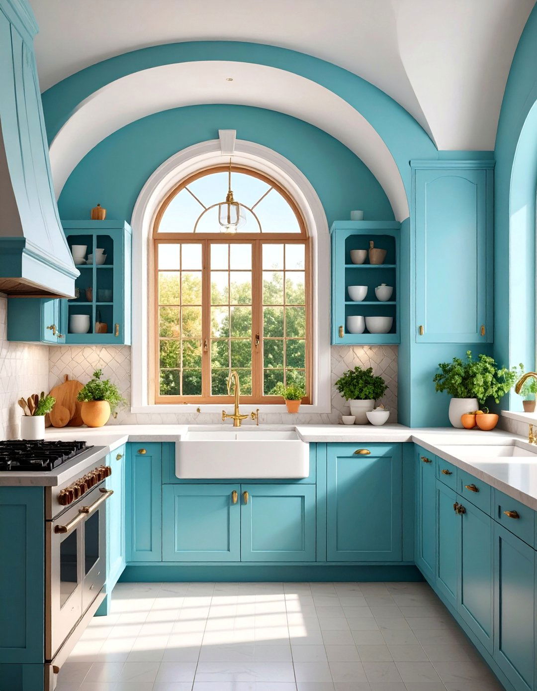 Arched Window Traditional Elegance - 25 Kitchen Window Ideas Over Sink
